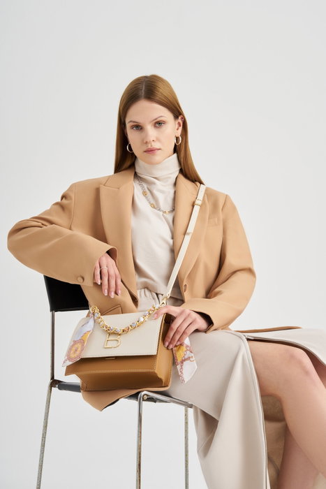 Lucky Bees Bolso Bandolera 918 Crema y Tostado